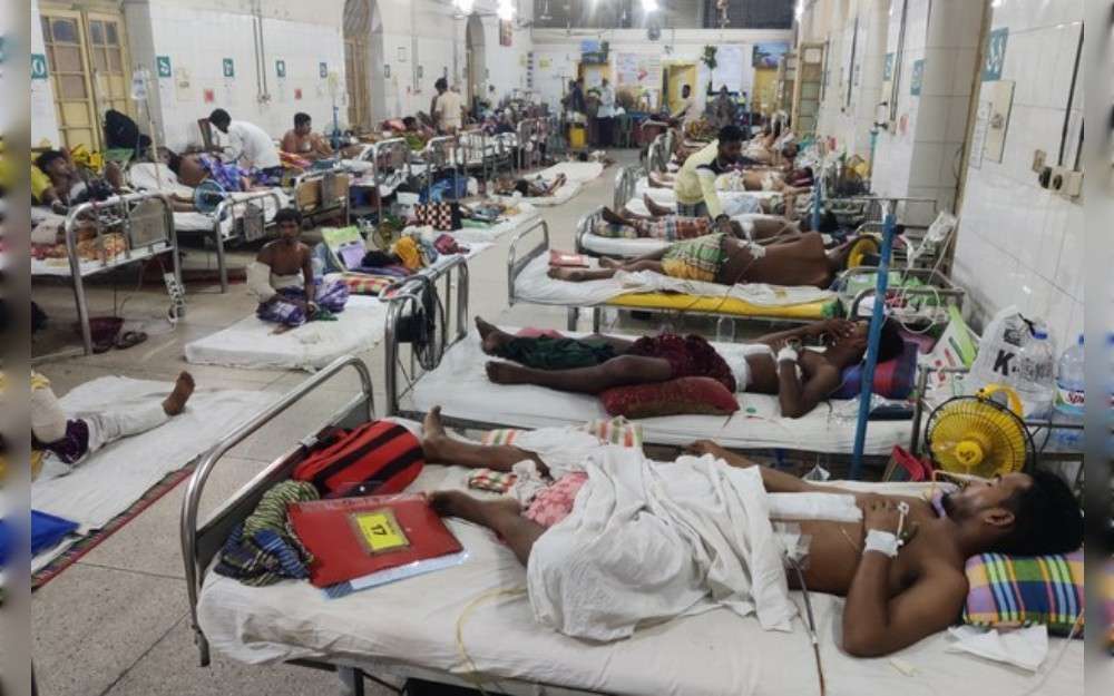 Patients injured during civil unrest in Bangladesh are pictured at Ward No 101 of the casualty department in the Dhaka Medical College and Hospital on July 23, 2024.Credit: Jibon Ahmed/BenarNews