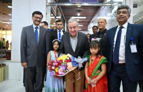 The leader of the United Nations and the chief of Bangladesh’s interim government were joined by about 100,000 Rohingya refugees for iftar – the meal to break the fast at sundown during Ramadan – at the Ukhia camp in Cox’s Bazar on Friday.