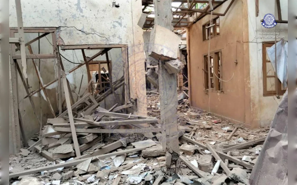 Junta airstrikes on villages in southeast Myanmar destroyed a hospital and forced over 8,000 residents from their homes, leaving them in urgent need of aid, according to an insurgent administration opposing the military.