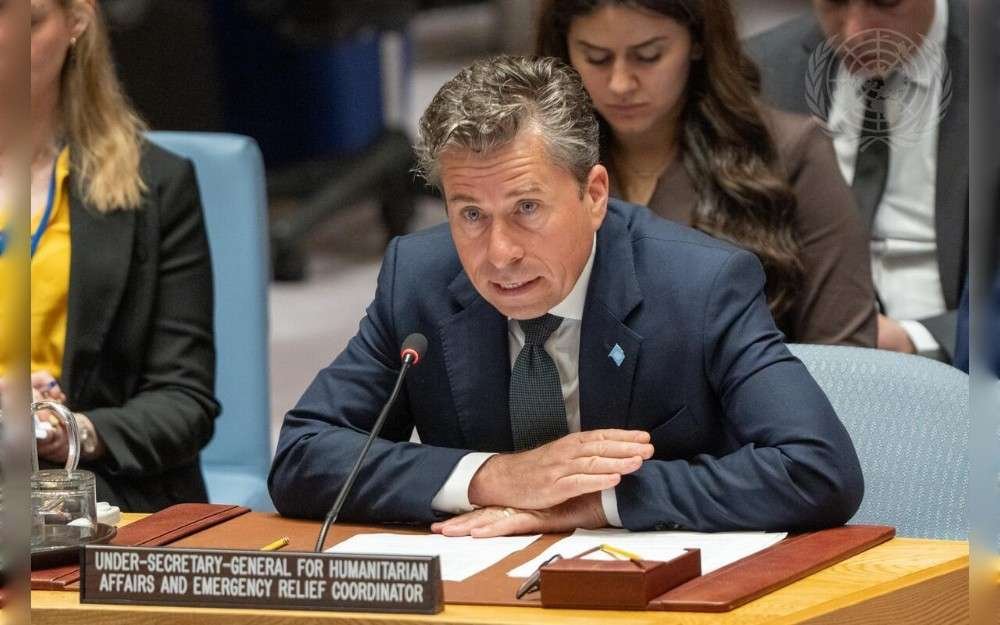 Tom Fletcher, Under-Secretary-General for Humanitarian Affairs and Emergency Relief Coordinator, briefs United Nations Security Council meeting on the situation in the Middle East (Yemen).