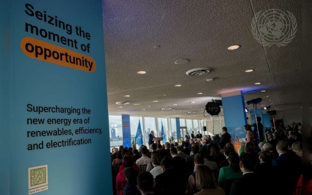 United Nations Secretary-General António Guterres delivers a special address on Climate Action “A Moment of Opportunity: Supercharging the New Energy Era".