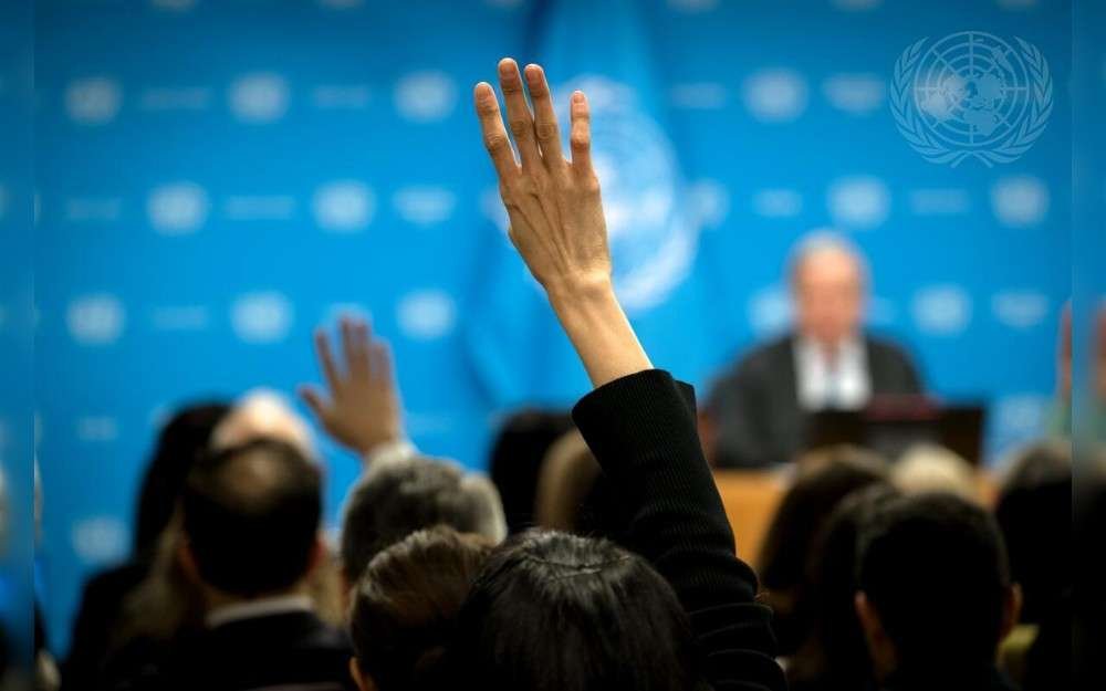 United Nations Secretary-General António Guterres briefs reporters on his priorities.