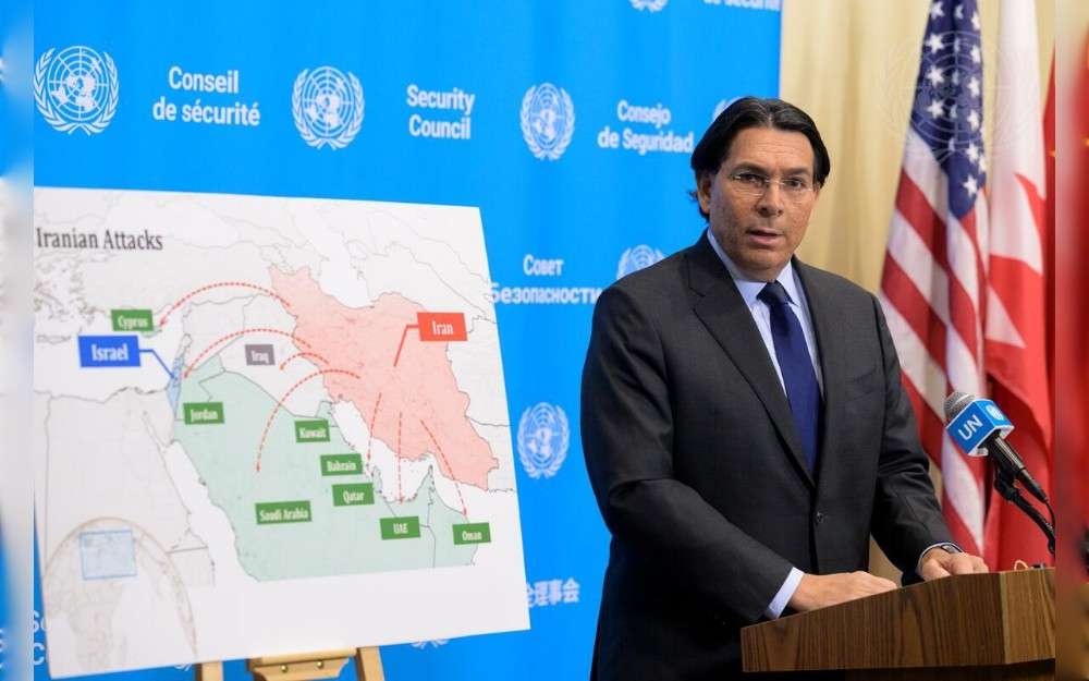 Danny Danon, Permanent Representative of Israel to the United Nations, briefs reporters on the situation in the Middle East.