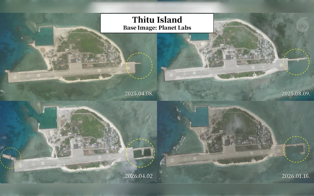 The Philippines is actively upgrading facilities on two islands it controls in the disputed Spratly chain in the South China Sea, satellite images reviewed by Radio Free Asia revealed.