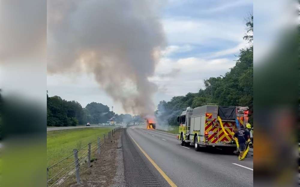 Along a Tennessee roadway, a trailer loading fireworks caught fire on June 7 night. Pyrotechnics shot over the road, forcing officials to momentarily halt traffic as emergency personnel responded. 