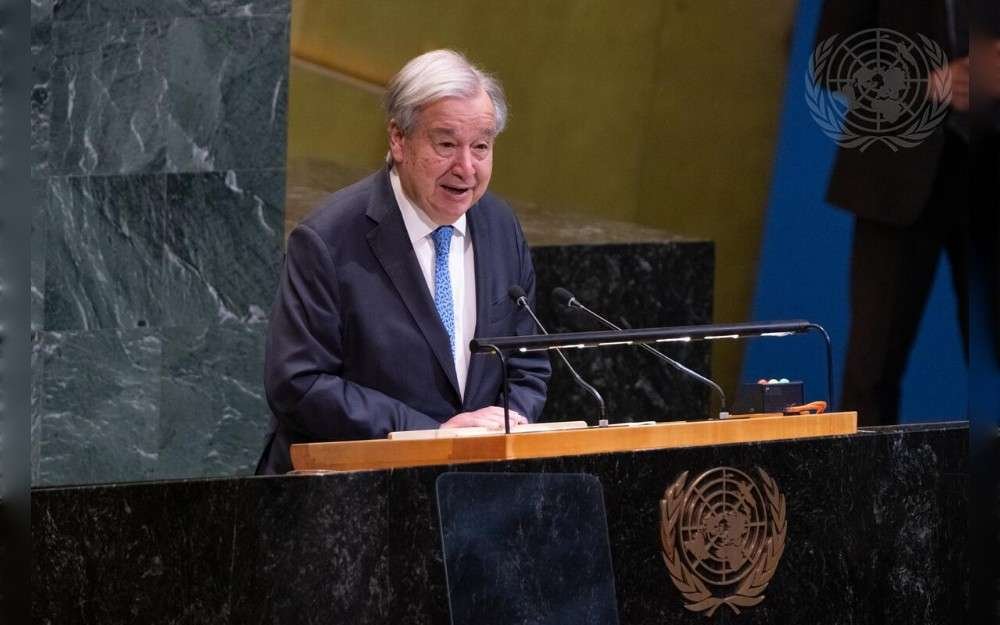 United Nations Secretary-General António Guterres addresses the 85th plenary meeting of UN General Assembly. The meeting elected Khalilur Rahman, from the People’s Republic of Bangladesh, as President of the eighty-first session of the General Assembly (starting 8 September 2026).