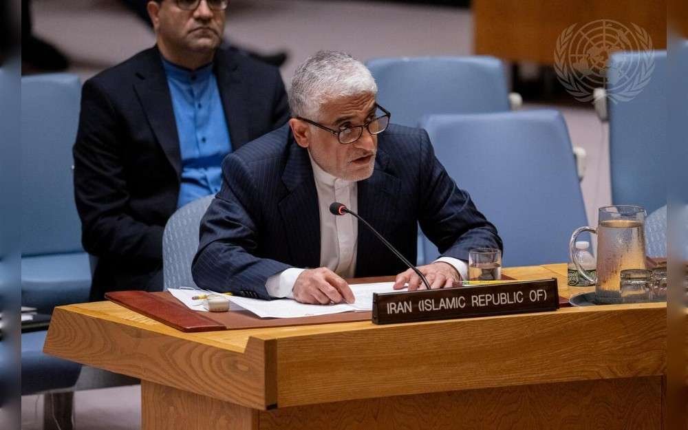 Amir Saeid Iravani, Permanent Representative of the Islamic Republic of Iran to the United Nations, the Security Council meeting on the situation in the Middle East.
