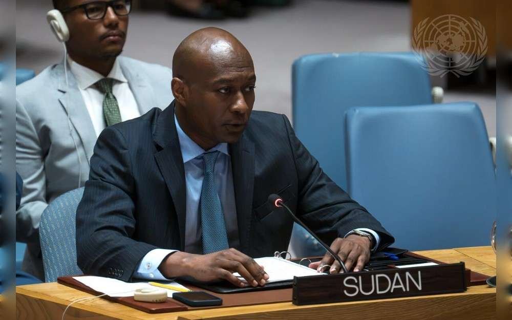 Ammar Mohammed Mahmoud Mohammed, Deputy Permanent Representative of the Republic of the Sudan to the United Nations, addresses the UN Security Council meeting that heard reports of the Secretary-General on the Sudan and South Sudan.