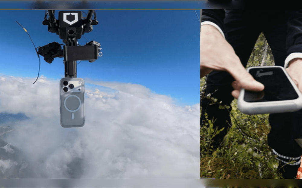By dropping a phone from space and retrieving it undamaged, a mobile phone case company put their product design to the ultimate test. Together, Rhinoshield Pte. Ltd and Sent Into Space Ltd of United Kingdom broke the record for the highest drop of a mobile phone in a phone case (natural landforms).