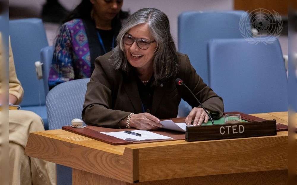 Carmen G. Cantor, Deputy Executive Director of the the Counter-Terrorism Committee Executive Directorate (CTED), addresses the United Nations Security Council meeting on threats to international peace and security caused by terrorist acts.