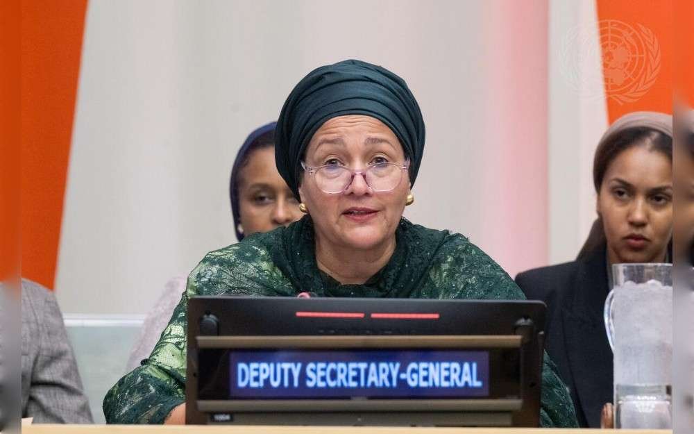 United Nations Deputy Secretary General Amina J. Mohammed addresses the UN Security Council Arria-Formula Meeting entitled “Safeguarding Education in Sudan: Investing in Peace, Recovery and Stability.” 