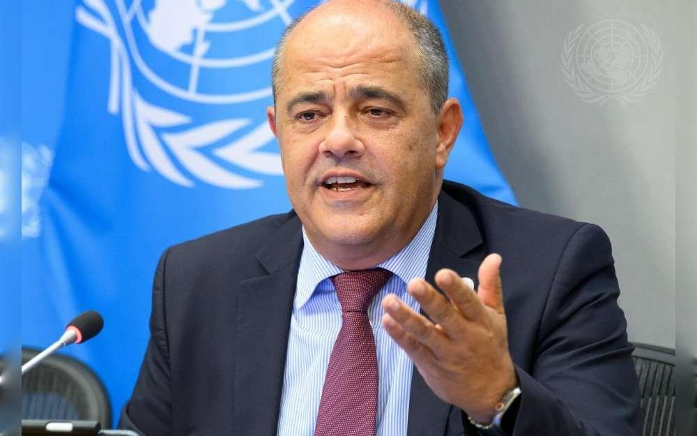 Pedro De Vasconcelos, Financing Facility for Remittances Manager of the International Fund for Agricultural Development, briefs reporters on the launch of the Fund’s latest edition of the ‘Sending Money Home’ Report.