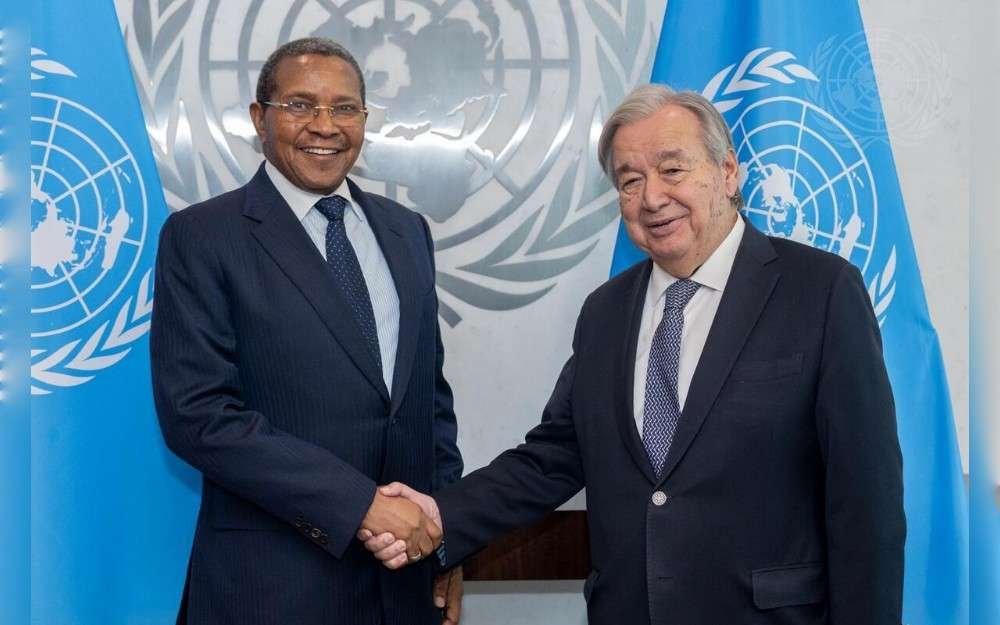 United Nations Secretary-General António Guterres meets with Jakaya Kikwete, African Union High Representative for the Horn of Africa and the Red Sea.