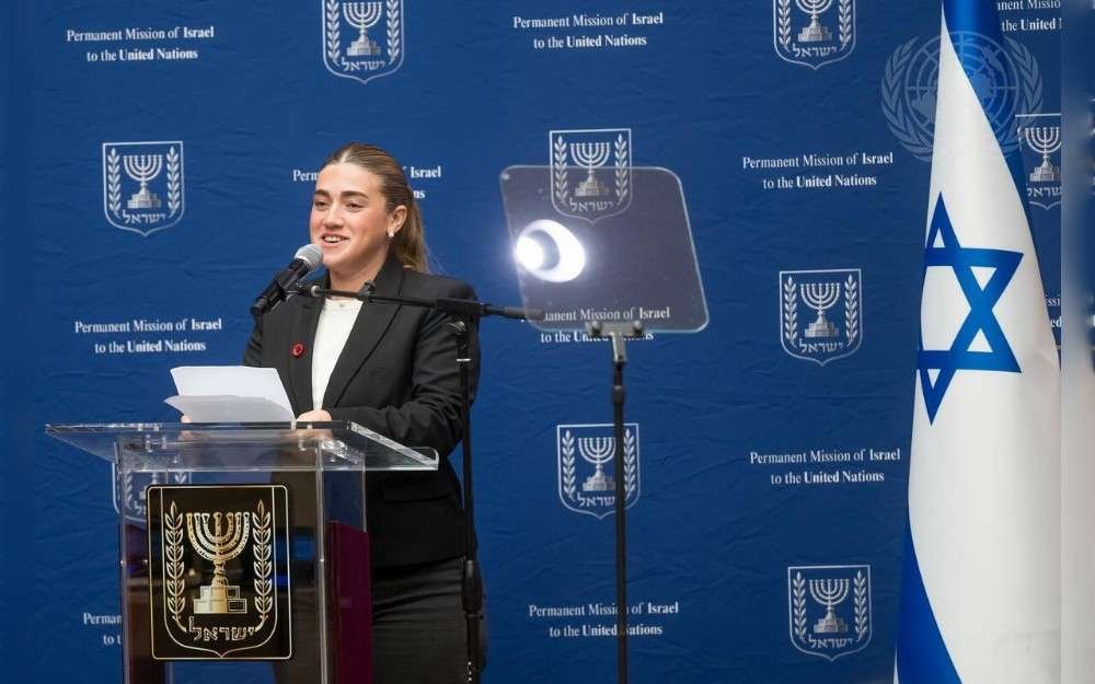 Oriya Ness Berlin, Israel Defense Forces (IDF) observer and October 7, 2023 survivor, addresses the special event “Remembering October 7th – Rise. Recover. Rebuild.”