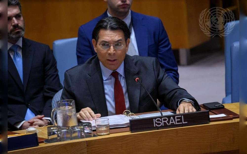 Danny Danon, Permanent Representative of Israel to the United Nations, addresses the UN Security Council meeting on the situation in the Middle East, including the Palestinian Question.