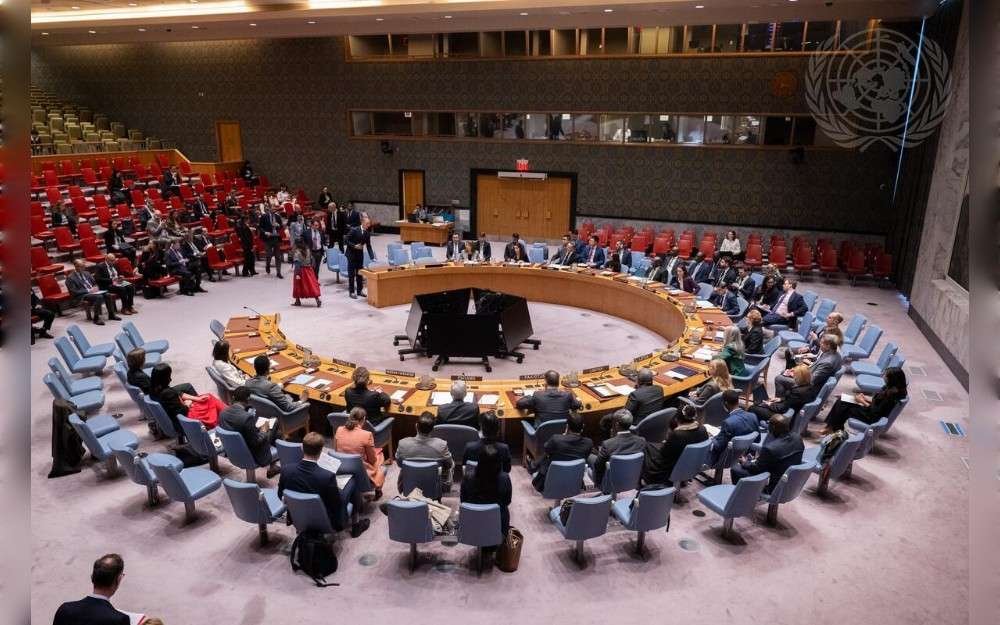 A wide view of the United Nations Security Council meeting on developments in Kosovo and the United Nations Interim Administration Mission in Kosovo (UNMIK).