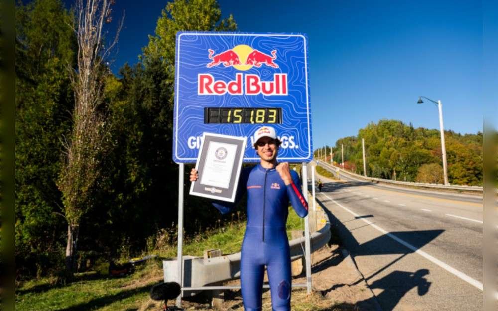 Diego Poncelet Sanchez-Cuenca, a Spanish skateboarder for Red Bull, broke the record for the fastest skateboard speed downhill (standing) in history, setting a world record. 