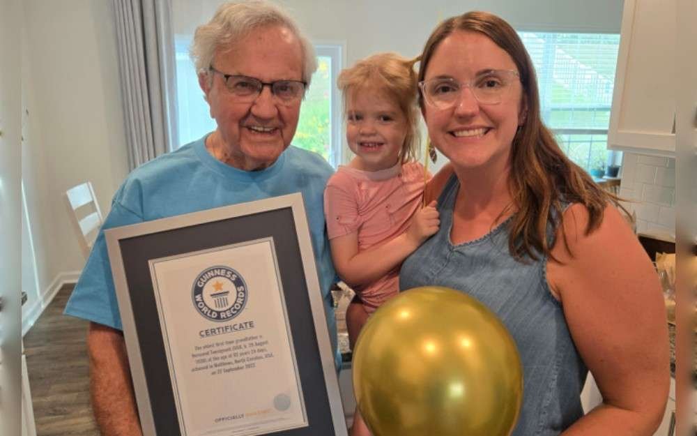 Born almost forty years ago, Kerry is the daughter of American Normand Tousignant (born on 29 August 1930) and his wife Mary Louise. Now, the happy father Normand is holding a new Guinness World Records title as the oldest first-time grandfather in history.